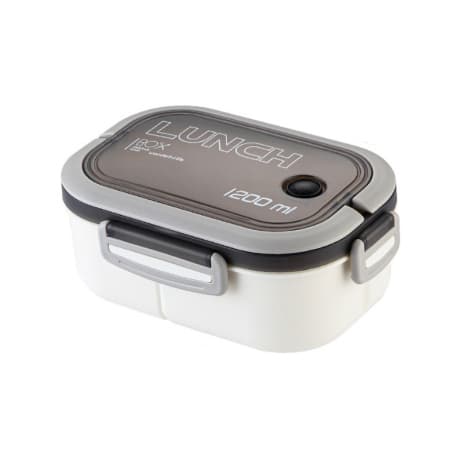 Livefy obedový box s príborom Lunch 1.2l, biely 1