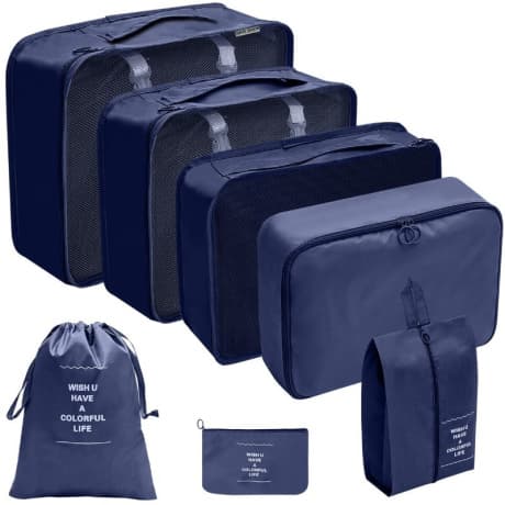 Livefy cestovný set organizérov LuxePack 7ks, modrý 1