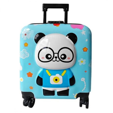Livefy detský kufor Panda 36 × 44 cm, modrý 1