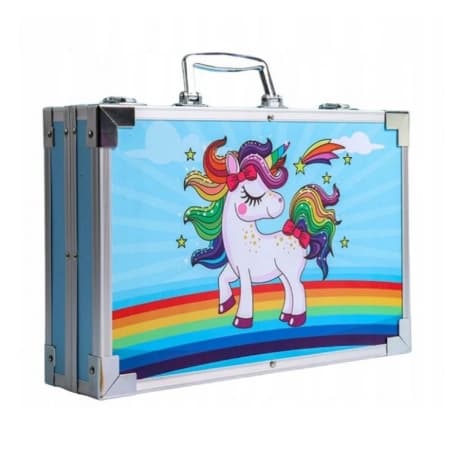 LIVEFY Art Kit sada pre maľovanie v kufríku pre deti 145ks, modrá 1