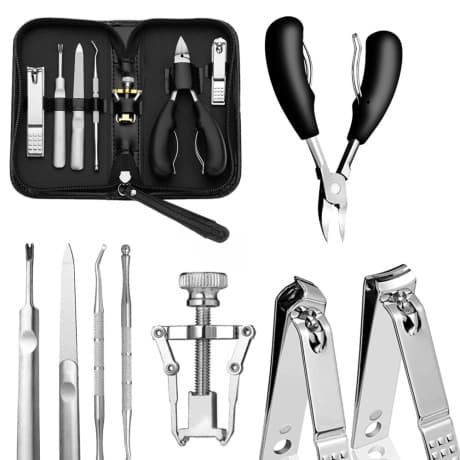 Livefy Nail Nippers sada na manikúru Mani Care 8ks, čierna 1