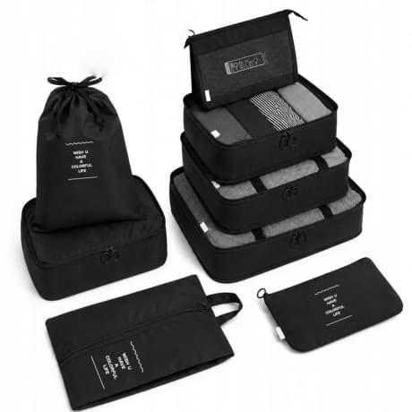 Livefy Travel Nest cestovný set organizérov 8ks, čierne 1