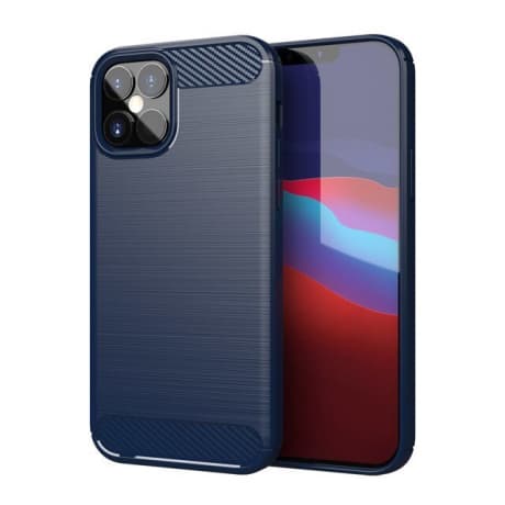MG Carbon Case Flexible silikónový kryt na iPhone 12 Pro Max, modrý 1