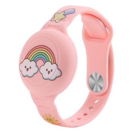 MG Kids Rainbow remienok na Apple AirTag, ružový