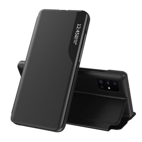 MG Eco Leather View knižkové puzdro na Huawei P40 Lite E, čierne 1