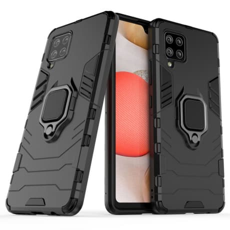 MG Ring Armor plastový kryt na Samsung Galaxy A42 5G, čierny 1