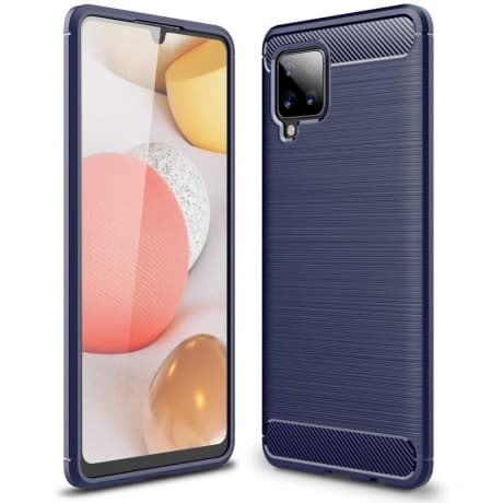 MG Carbon Case Flexible silikónový kryt na Samsung Galaxy A42 5G, modrý 1