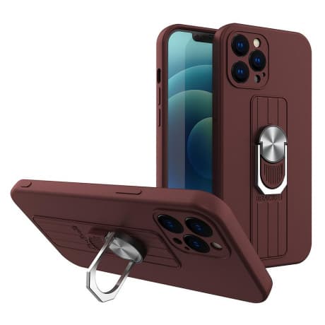 MG Ring silikónový kryt na Samsung Galaxy A32 5G, hnedý 1