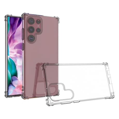 MG Anti Shock Military silikónový kryt na Samsung Galaxy S22 Ultra, priesvitný 1