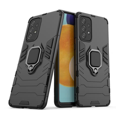MG Ring Armor plastový kryt na Samsung Galaxy A73, čierny 1