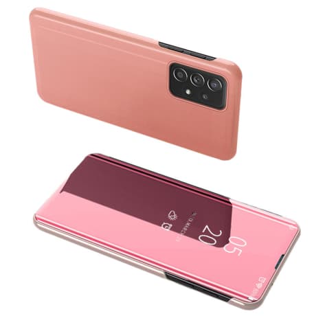 MG Clear View knižkové puzdro na Samsung Galaxy A73, ružové 1
