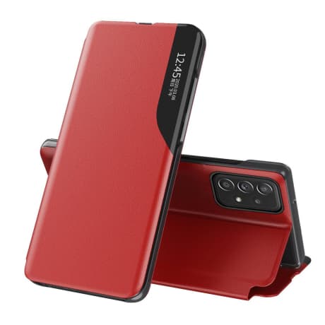 MG Eco Leather View knižkové puzdro na Samsung Galaxy A73, červené 1