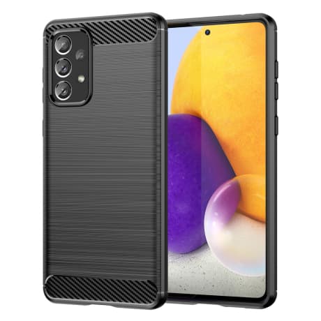 MG Carbon Case Flexible silikónový kryt na Samsung Galaxy A73, čierny 1
