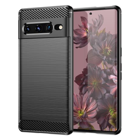 MG Carbon Case Flexible silikónový kryt na Google Pixel 7 Pro, čierny 1