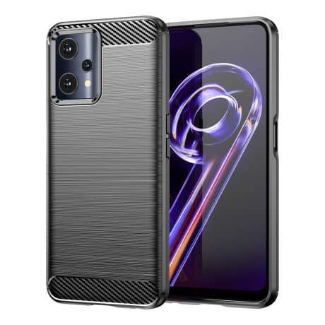MG Carbon Case Flexible silikónový kryt na Realme 9 Pro, čierny 1