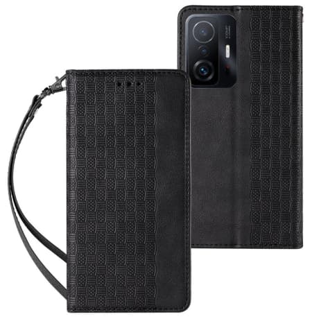 MG Magnet Strap knižkové kožené puzdro na Samsung Galaxy A12 5G, čierne