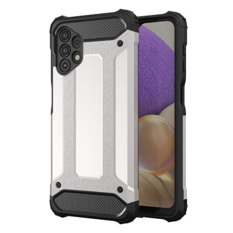 MG Hybrid Armor plastový kryt na Samsung Galaxy A32 5G, strieborný 1