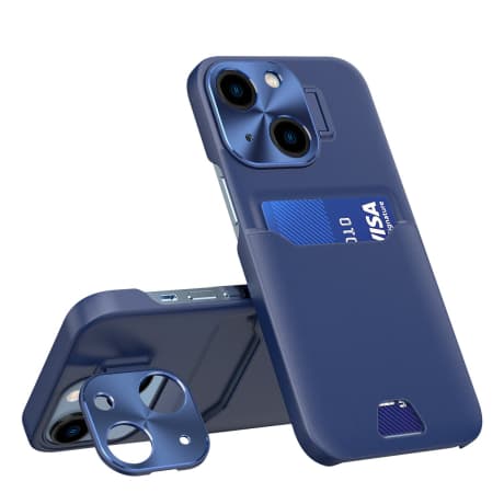 MG Leather Stand kryt na iPhone 14 Plus, modrý 1