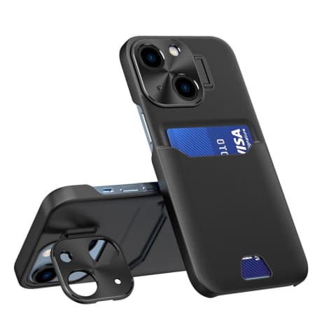 MG Leather Stand kryt na iPhone 14 Plus, čierny 1
