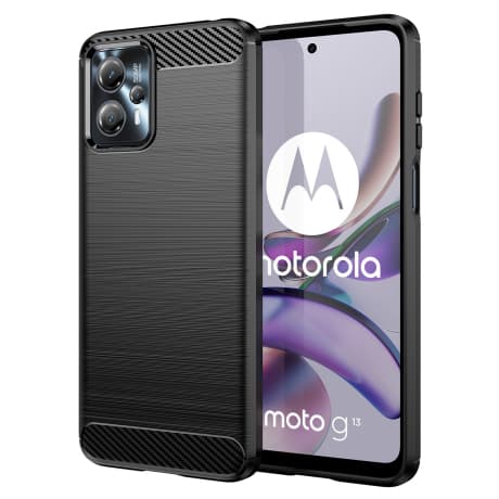 MG Carbon kryt na Motorola Moto G13, čierny 1