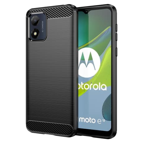 MG Carbon kryt na Motorola Moto E13, čierny 1