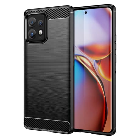 MG Carbon kryt na Motorola Moto X40 / X40 Pro, čierny 1