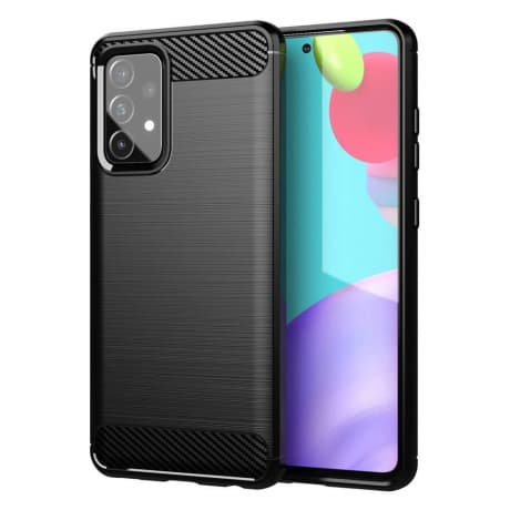 MG Carbon Case Flexible silikónový kryt na Samsung Galaxy A72 4G, čierny 1