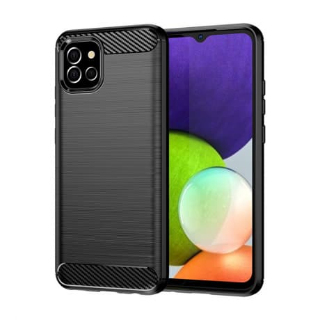 MG Carbon Case Flexible silikónový kryt na Samsung A03S EU (166.5), čierny 1