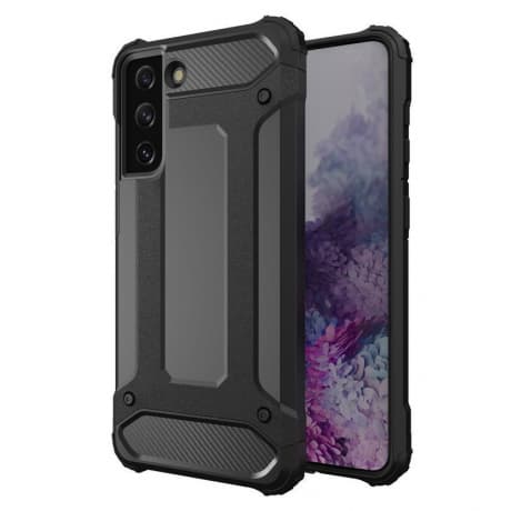 MG Hybrid Armor plastový kryt na Samsung Galaxy S22 Ultra, čierny 1