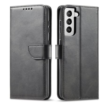 MG Magnet knižkové kožené puzdro na Samsung Galaxy S22 Plus, čierne 1