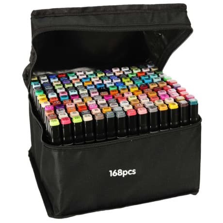 MG Set Markers obojstranné popisovače 168 ks + stojan 1