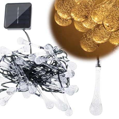 MG Icicle solárna reťaz 30 LED 6.5m, teplá biela 1
