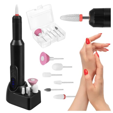 MG Nail Drill elektrická brúska na nechty 0.5W + 6 hrotov, čierna 1