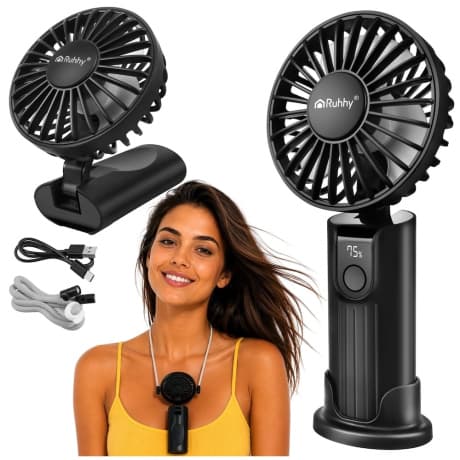 MG Mini Fan ručný / stolný ventilátor, čierny 1