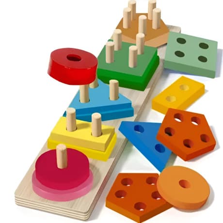 MG Wooden Sorter drevená vkladačka, tvary 1