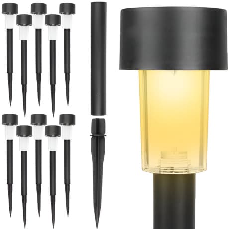 MG Garden Light solárna lampa 10ks, čierna