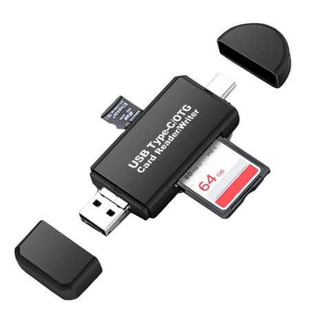 MG Card Reader čítačka pamätových kariet USB-C / USB, čierna 1