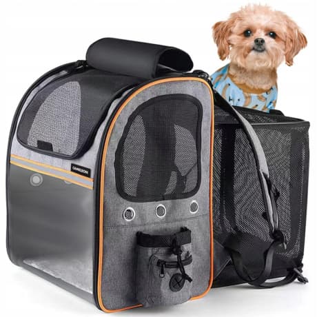 MG Animal Backpack V1 prepravná taška pre psy a mačky, sivá 1