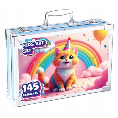 MG Art Suitcase Kitty sada pre maľovanie v kufríku pre deti 145ks, modrá 1