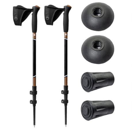 MG Nordic Walking trekingové palice 65 -138 cm, čierne 1