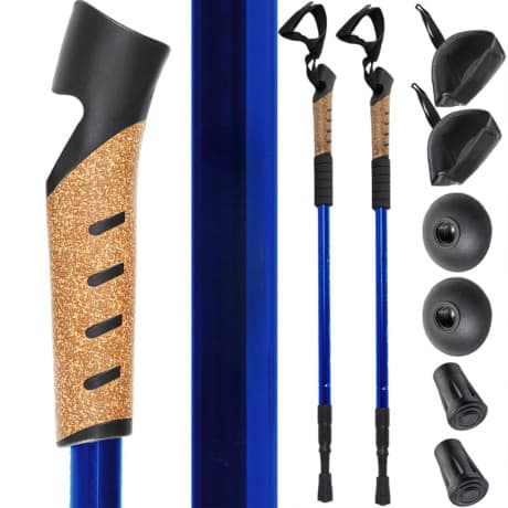 MG Nordic Walking trekingové palice 63 -135 cm, modré 1