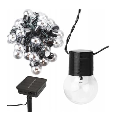 MG Solar Bulb solárna reťaz 3.5m, čierna 1
