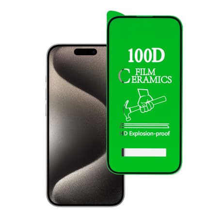 MG Ceramic ochranná fólia na iPhone 15 Pro, čierne 1