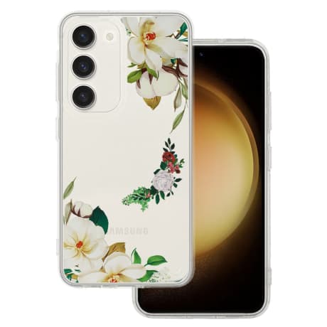 MG Flower kryt na Samsung Galaxy S23 FE, white flower 1