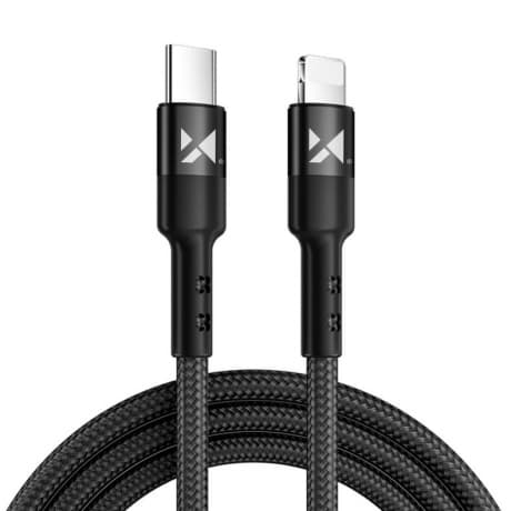 MG kábel USB-C / Lightning PD 18W 2m, čierny (WUC-PD-CL2B)