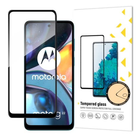 MG Full Glue Super Tough ochranné sklo na Motorola Moto G22, čierne 1