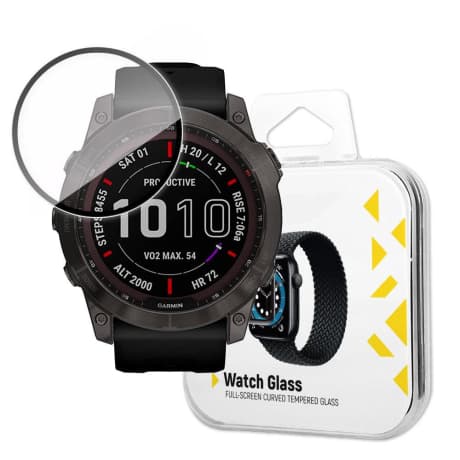 MG Watch Glass Hybrid ochranné sklo na Garmin Fenix 7, čierne
