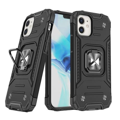 MG Ring Armor plastový kryt na iPhone 14 Plus, čierny 1