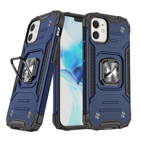 MG Ring Armor plastový kryt na iPhone 14 Plus, modrý 1