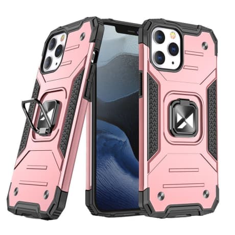 MG Ring Armor plastový kryt na iPhone 14 Pro, ružový 1